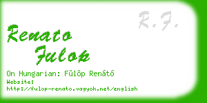 renato fulop business card